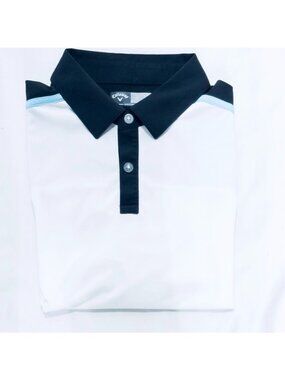 CALLAWAY Mens Short Sleeve Performance Polo Shirt Color-block Pattern Polyester
